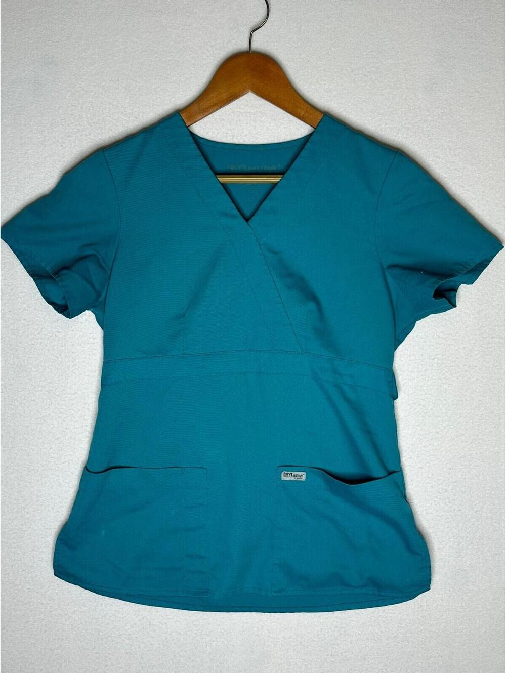 Greys Anatomy Scrub Top Blue Women's Size Small